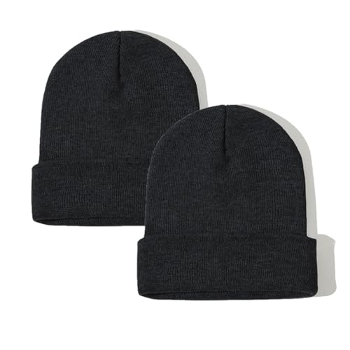 Image of ZOORON Beanie for Women Men Ski Watch Cap Cuffed Plain Skull Knit Hat Soft Fisherman Winter Hat