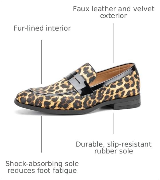 Image of JITAI Mens Velvet Loafers Dress Shoes Loafers for Men Tuxedo Suit Shoes