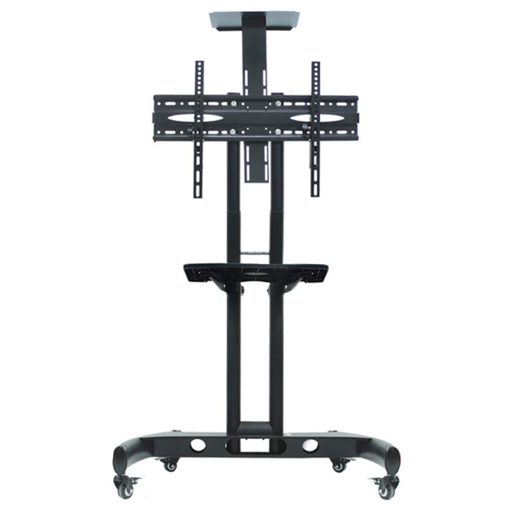 DFGHNBVC Universal Tv Stand, Tv Stand Mobile Tv Cart For 32" To 65" Flat Screen Tvs, Home Office Display Floor With Wheels And Height Adjustable Bracket, Holds 60Kg / 132Lbs