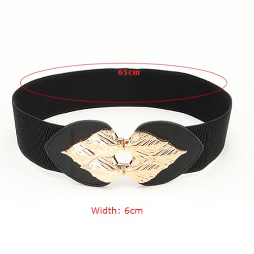 Elastic Waist Belt with Dress Fashionable Commuting Belt Wide Waist Belt for Dresses and Coats2