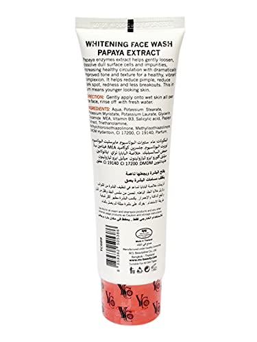 Image of YC Whitening Face Wash for Oily Skin Enriched with Papaya Clears Clogged Pores Exfoliates Gently YC689-100ml