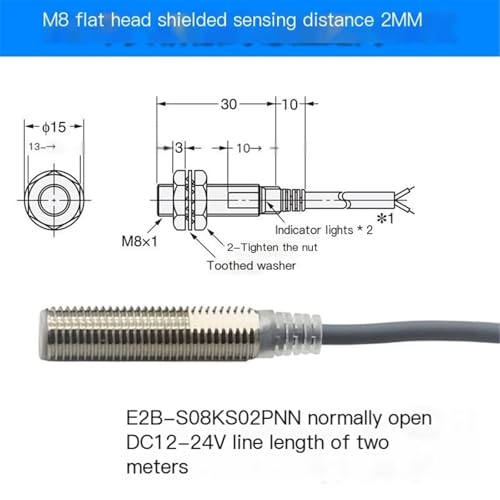 Interrupteur de proximité M8 24V étanche avec détection inductive constante
