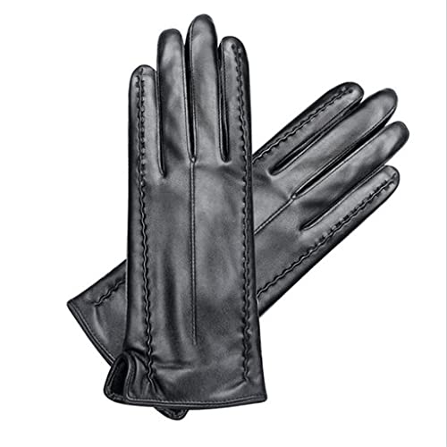 Guantes de cuero PU cálidos para pantalla táctil y protección térmica al conducir