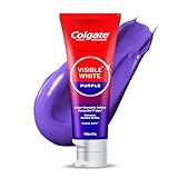 Colgate Visible White Purple Toothpaste for Teeth Whitening, Helps Remove Surface Stains, Whitens Yellow Teeth, Enamel-Safe for Daily Use, 120g