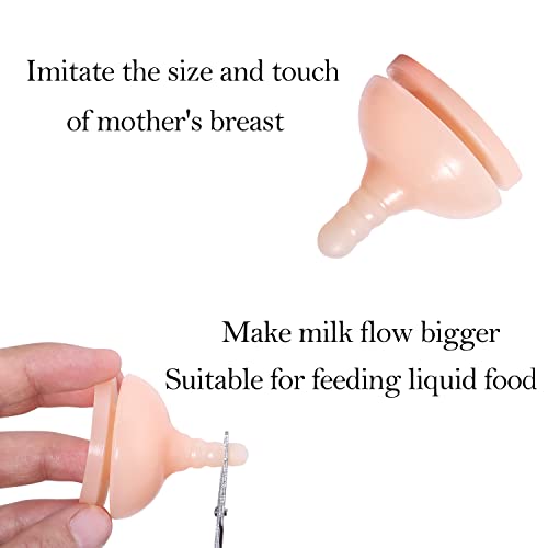 Bubble Milk Bowl Doggiema Silicone Feeding Nipple And Syringes For Newborn Puppy, Puppies Feeder, Puppy Bottles For Nursing Dongdong Pet (2 Large Nipple+2 Syringe) #TOP3