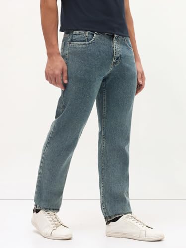 Image of Urbano Fashion Men's Regular Fit Heavy Washed Denim Jeans Stretchable