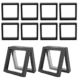 Vitrina De Joyería Flotante 3D - Juego De Marcos Transparentes De 10 Piezas, De Membrana De PE Transparente, Soporte Para Pendientes De Anti-Niebla, Soporte De Suspensión Para Og