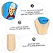 JOINPAYA 1Pc Wood Castanet for Lightweight Musical Instrument with Long Handle for Developing Rhythm Skills for Music Playtime Blue
