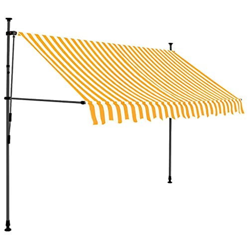 PURADAY Store à pince 250 cm Blanc/Orange