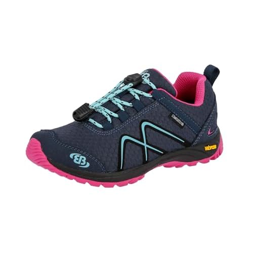 Brütting Guide Mädchen Trekking- & Wanderhalbschuhe, Marine/ Pink/ Türkis, 37 EU