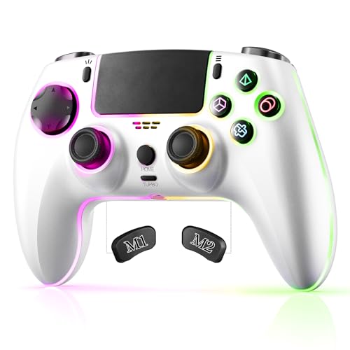 AFMVV Wireless Controller for PS5 with RGB LED,TURBO, Dual Vibration, 6 Axis Gyro Sensor, Touchpad, Ergonomic for Playstation 5 Controller, Compatible with PlayStation 5/PC/Mac/ios/Android/Steam image 2