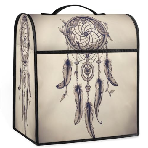 Coffee Maker Cover Dreamcatcher Ethnic Feather Kitchen Appliance Covers Small Appliance Covers Blender Cover Juicer Cover Dust Covers for Kitchen Appliances with Top Handle and Pockets,Washable,C315