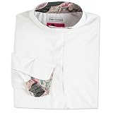 RJ Classics Damen Prestige Lange Ärmel Show Shirt weiß W/schwarz Paisley Trim, White with Black Paisley Trim