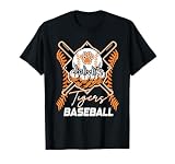 Tigers Baseball Mom Game Day Paw Print Orange Tiger Pride T-Shirt