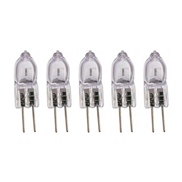 Lampwise 5X 12v Halogen G4 Capsule, 20W - Clear UV Block Warm White 2700K - Pack of 5