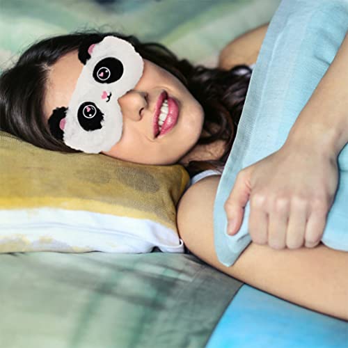 EXCEART 2 Pcs Olho de Pelúcia Cleanfold Dormindo Capa de Olho Kids Sleep Panda Blindfold Respirável