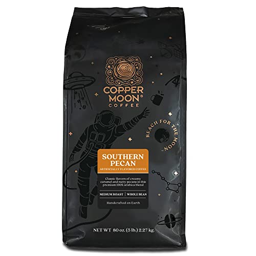 Copper Moon Whole Bean Coffee, Medium Roast, Southern Pecan Blend, 5 Lb #TOP23