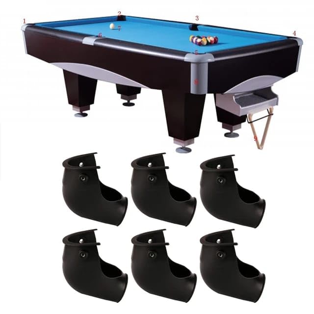 LGB Baskets Pool Table Sund Pocket Billiards Pool Game Rubber Drop Pockets 6 Pieces 3