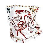 Garza Sudamericana Nativa Tribal Retro Mujer Hombre Bufanda Tubular Resistente Al Viento Calentador De Cuello Transpirable Braga De Cuello para Moto Aire Libre Senderismo Ciclismo