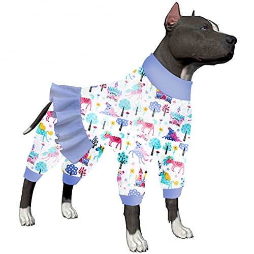 Lovinpet Dog Onesies For Extra Large Dogs - Dog Onesie, Uv Protection, Post Surgery Recovery Shirt,Lightweight Stretchable Fabric, Fairytale Print, Undershirt For Dog Dresses,Purple Xl #TOP8