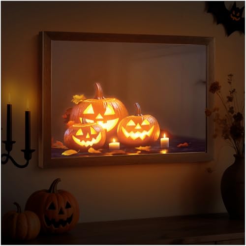 VIYYIEA Halloween Decor+Mirror+Led Light, Three Functions in One Item with