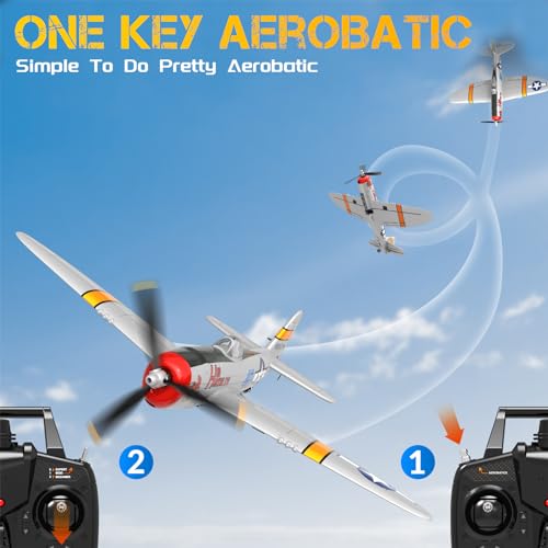 CKYSCHN RC Plane for Beginners, VOLANTEXRC 4 Channel P-47 RC Airplanes, Remote Control Airplanes for