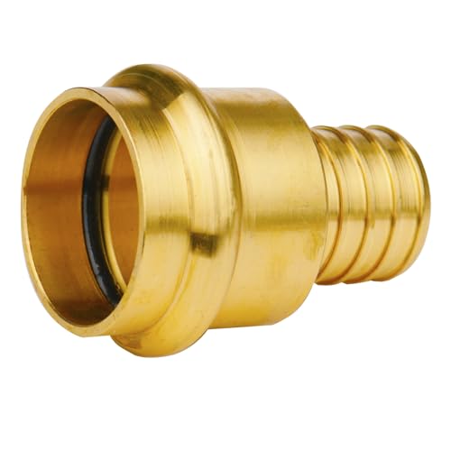 Image of WHK 6 Pack 1 inch Press Pro press x 1 inch PEX Adapter Crimp Fittings Coupling | for Connect from Cooper to Pex B Pipe,Pro press Copper to Pex Adapter 1 Inch,Lead-Free Brass