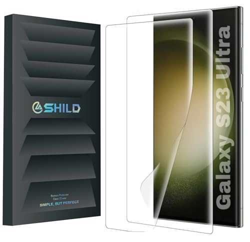 Image of SHILD - (2 Pack Screen Protector Guard for Samsung S23 Ultra Perfect - Fits Design (6.8-inch Screen Size) | Transparent Screen Guard For Galaxy S23 Ultra - Fingerprint Support /S PEN Compatible /HD