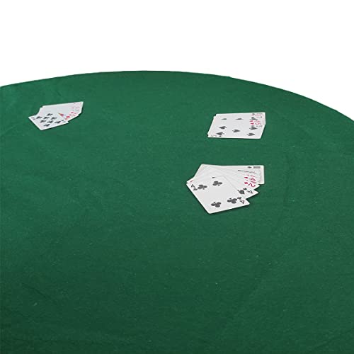 Ritadeshop Game Table Cover Fitted Table Cloth Elastic Round Felt Poker Table Cover Protector (Green, 36"-44") - Thumbnail 3