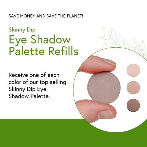 Honeybee Gardens Quad Eye Shadow Compact In Skinny Dip, Pink, Beige, Nude Tones, Refillable & Customizable thumb #1
