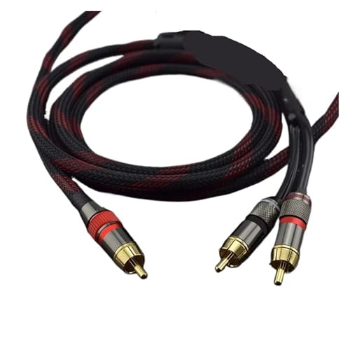 HiFi 0.5m,1m,1.,2m,300cm, R/CA Y Adapter Cable Subwoofer 1x Cinch to 2X Cable R/CA 2 Power Amplifier(8m)