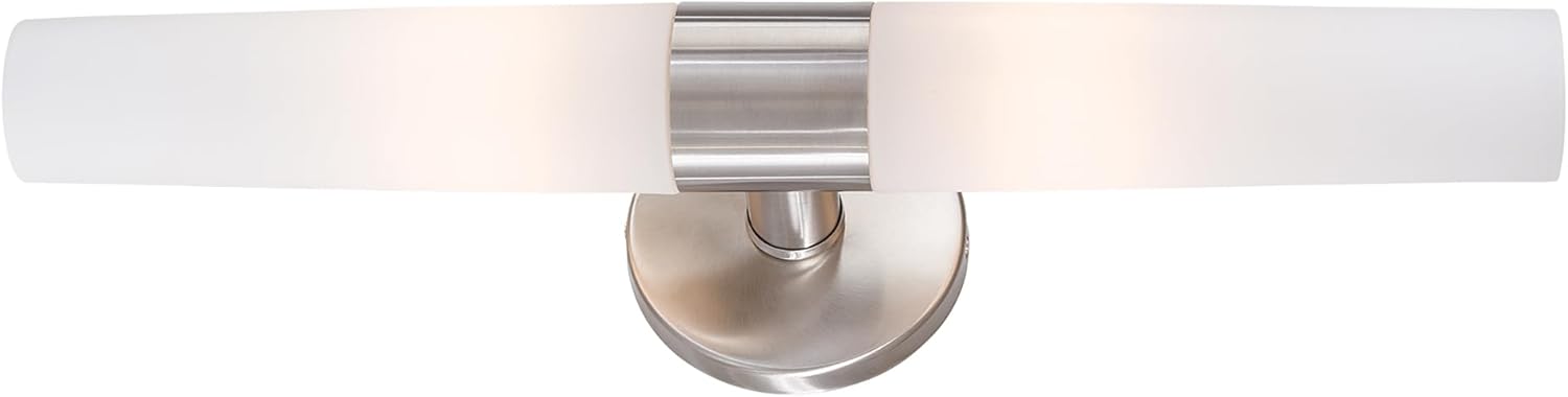 GEORGE KOVACS P5042-077 Saber Vanity Bath Light, 2-Light, 120 Total Watts, 4.75-in H x 20-in W, Chrome