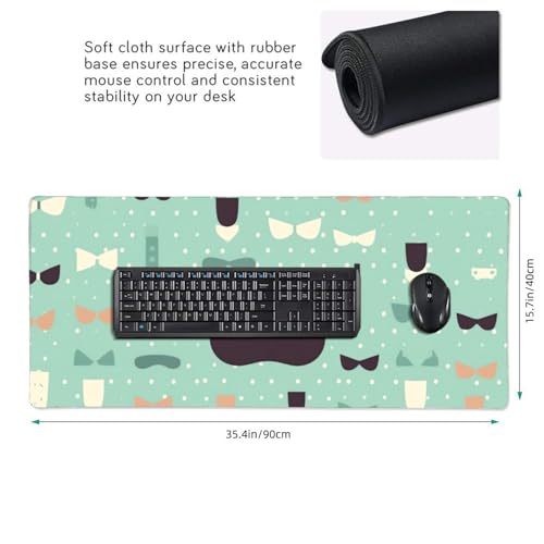 Grand tapis de souris de qualité supérieure imperméable et cousu - 2