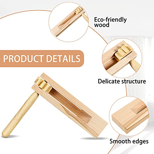 12 Pieces Wooden Ratchet Noise Maker, Traditional Mexican Rattle Ratchet Instrument Toy For Sporting Events Party Favor And Celebrations Birthday Present Football Games, 6 X 5.5 X 1.4 Inches #TOP1