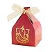Kate Aspen 28425NA Indian Jewel Ganesh (Set of 12) Favor Box, One Size, Red, Gold