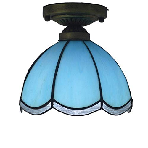 Plafonnier durable YangRy en verre teinté style européen pour chambre