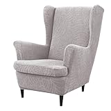 【Ensemble Comprend】: 1 housse de chaise + 1 Housse de coussin. Il est plus facile à installer et à enlever et peut accueillir la plupart des tailles de chaises d'oreille. Pour vous permettre d'acheter la bonne couverture de chaise d'oreille, mesurez votre chaise d'oreille à l'avance avant d'acheter.
