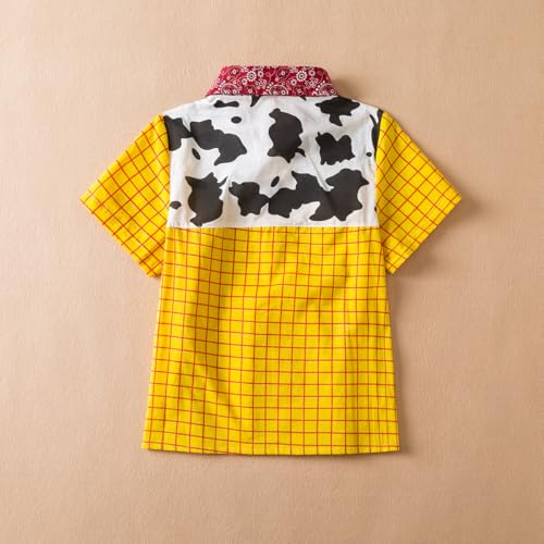 Woody Shirt Boys Plaid Button Down Shirt Woody Shirts Kids Hello Woody Cowboy T-Shirt2