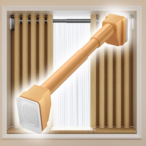 Barre de rideau de douche pour salle de bain et penderie extensible or
