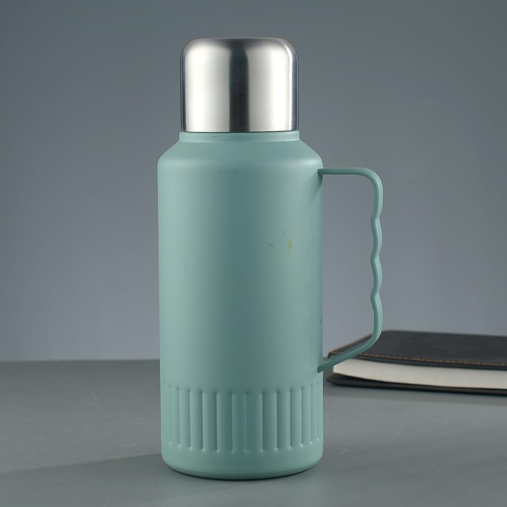 Botella de Beber de Acero Inoxidable, Taza de café aislada al vacío de Acero, Botella de Agua aislada de Acero Inoxidable, Botellas de Agua aisladas con Tapa de Taza a Prueba de Fugas,D