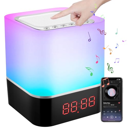 Réveil lumineux et enceinte Bluetooth pour créer une ambiance douce en chambre