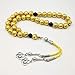 Produktbild Mann Tasbih Natürliche Lava Stein Gold Plating Stil Misbaha Naturstein Rosenkranz Muslim 33 Gebet Sader