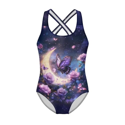 Image of JEOCODY Swimsuit for Girls One Piece Bathing Suit for Teens Crossback Hawaiian Beach Swimwear