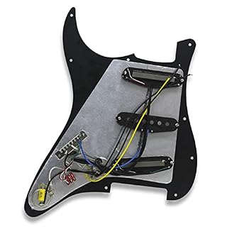Chargé précâblé Le Noir SSS Guitar Chargé PickGuard Alnico 5 Choix de Pièces de Guitare de Style Stratocaster - Les Beatles, Paul McCartney, John Lennon, RIngo Starr, George Harrison Chargé précâblé Le Noir SSS Guitar Chargé PickGuard Alnico 5 Choix de Pièces de Guitare de Style Stratocaster – Image 2