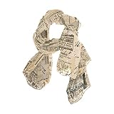 Bardic Women Long Scarf Lightweight Fashion Scarf Retro Newspaper Large Soft Scarf Lady Shawl Wrap 3