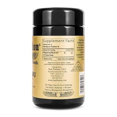 Sun Potion He Shou Wu Powder 10:1 Extract 200g Fo-Ti Root (Polygonum Multiflorum) | Longevity & Rejuvenation Tonic | Jing Herbal Support | Traditional Chinese Botanical | Di Tao Sourced