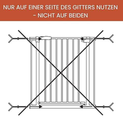 Hauck Y Spindel zur Befestigung von Kindergitter and Treppengeländern, 11 cm Gewindelänge / 10 cm Durchmesser, hauck Tür- & Treppenschutzgitter Zubehör (Weiß) (Packung mit 2)