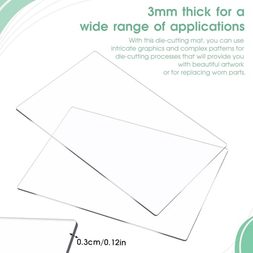 8 Packs Standard Cutting Pads Clear Acrylic Die Cutting Plates, Transparency Cutting Pads for Embossing Crafting, Standard Cutting Pads for Die Cutting Machine(8.7x6.1inches) by Zelphvt - Image 3