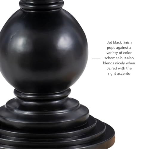 Pemberly Row PR-4753-2470724 Transitional Wood Accent Table W/Pedestal Base In Jet Black thumb #8