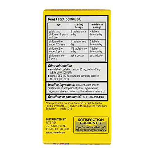 Rite Aidrite Aid Vegetable Laxative Senna Tablets, 8.6 Mg - 200 Count | Natural Laxative | Constipation Relief | Stool Softener | Vegetable Glycerin | Stool Softener With Laxative | Senna Leaves Vegetable Laxative Senna Tablets, 8.6 Mg - 200 Count | Natural Laxative | Constipation Relief | Stool Softener | Vegetable Glycerin | Stool Softener With Laxative | Senna Leaves #TOP1